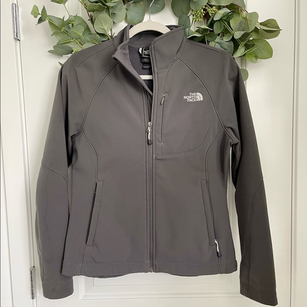 The North Face grey soft shell jacket
